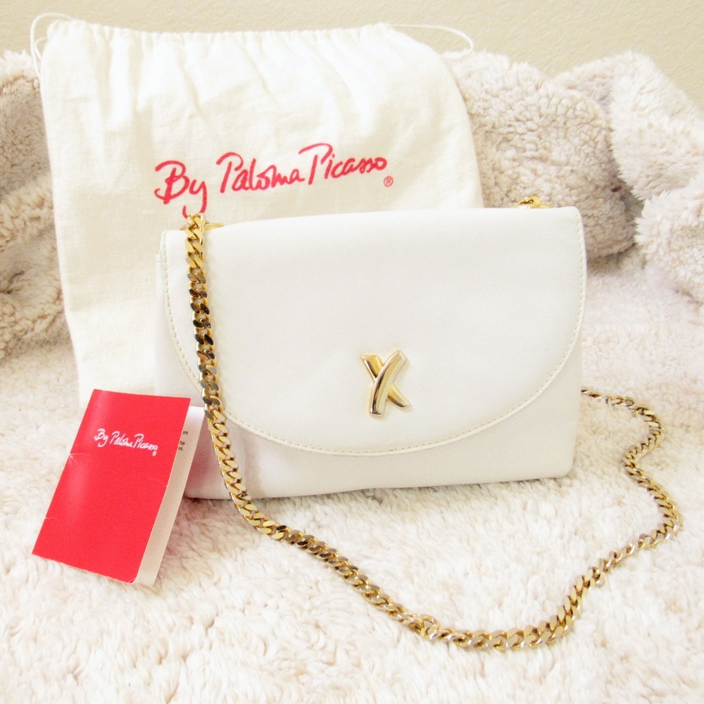 VINTAGE • Paloma Picasso Leather Chain Crossbody